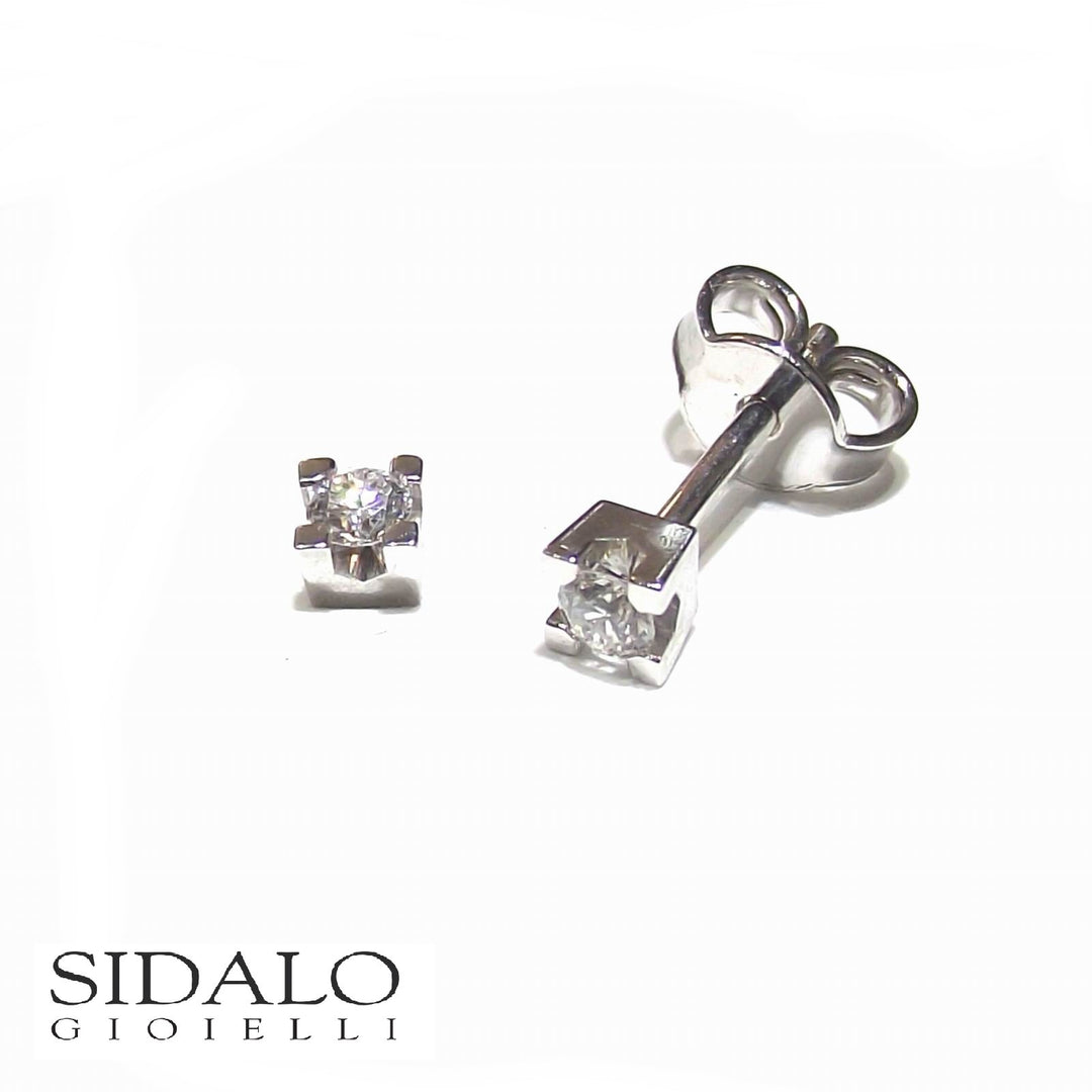 Sidalo orecchini punto luce oro 18kt diamanti 0,22ct colore G purezza VS M43-022 - Gioielleria Capodagli