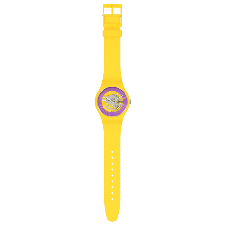 Swatch orologio PURPLE RINGS YELLOW Originals New Gent Biosourced 41mm SO29J100 - Capodagli 1937