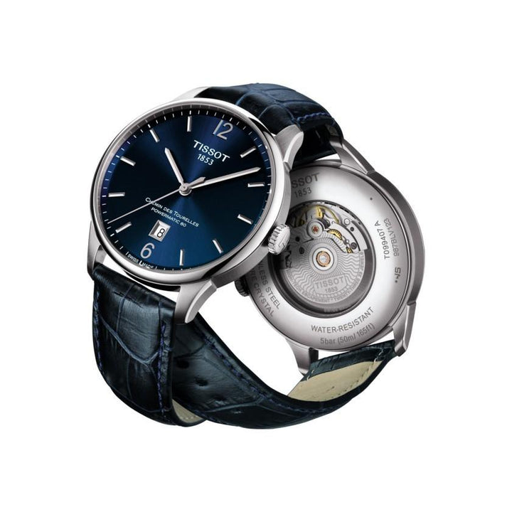 Tissot orologio Chemin Des Tourelles Powermatic 80 42mm blu automatico acciaio T099.407.16.047.00 - Gioielleria Capodagli