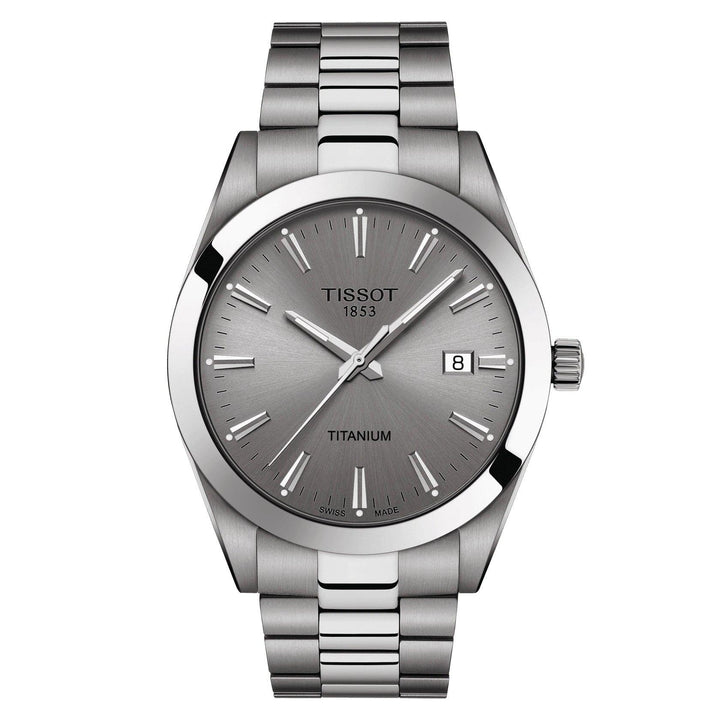 Tissot orologio Gentleman Titanium 40mm antracite quarzo titanio T127.410.44.081.00 - Capodagli 1937