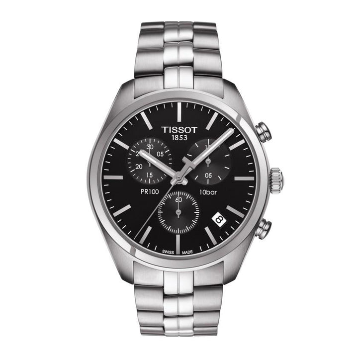 Tissot orologio uomo T-Classic PR 100 Chronograph 41mm acciaio quarzo T101.417.11.051.00 - Gioielleria Capodagli