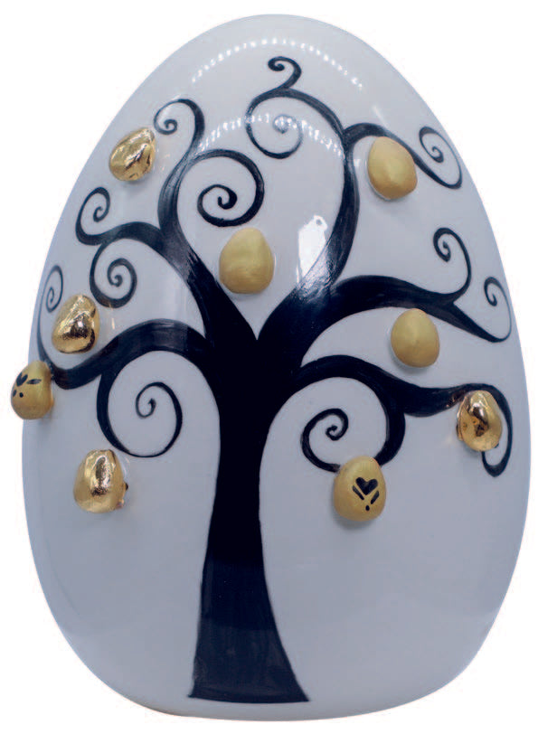 تفريغ البيض شجرة الحياة  ⁇ 19cm h.18cm المصنوعة في إيطاليا UO55 / 3