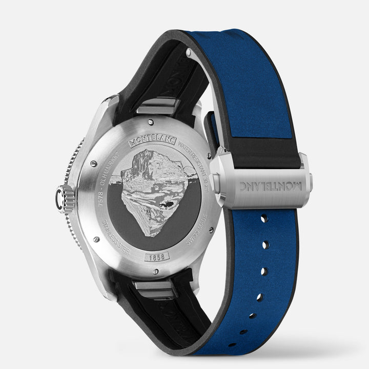 Montblanc ساعة 1858 Ice Sea Automatic Date 41mm أزرق فولاذي 129370