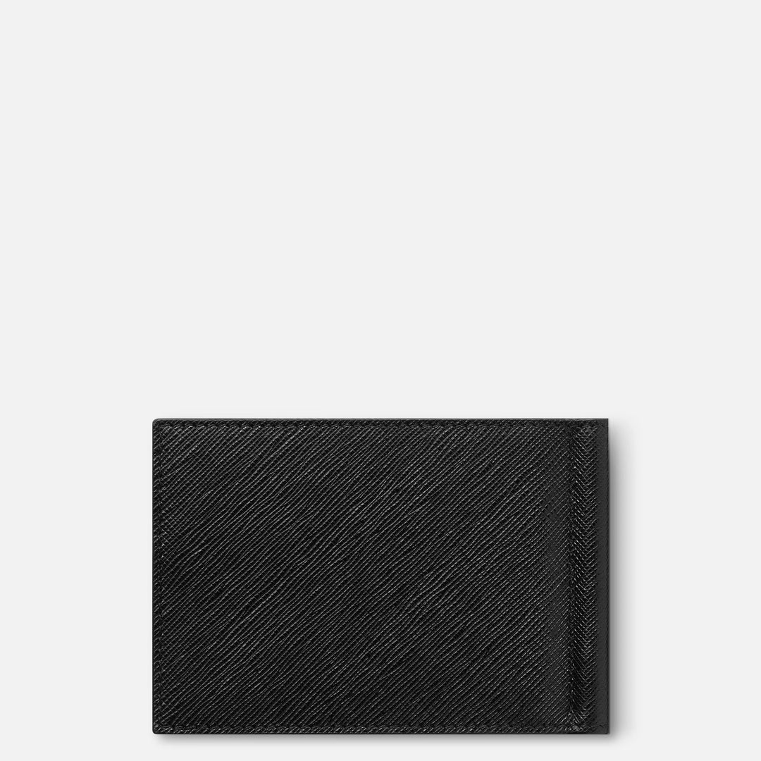 Montblanc محفظة مع 6 مقصورات والمال كليب Montblanc أسود خياطة 130316