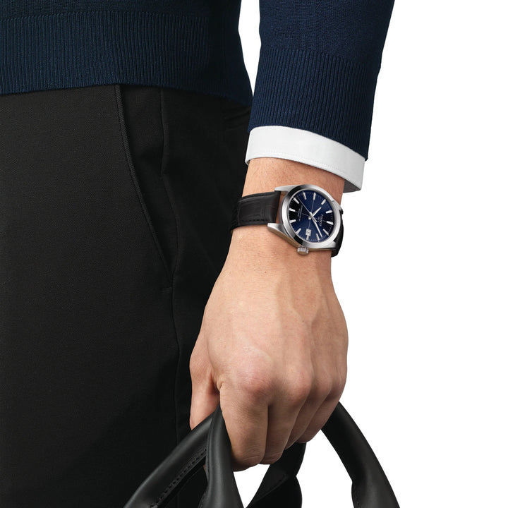 Tisssot watch Gentleman Powermatic 80 Silicium 40mm automatic blue steel T127.407.16.041.01