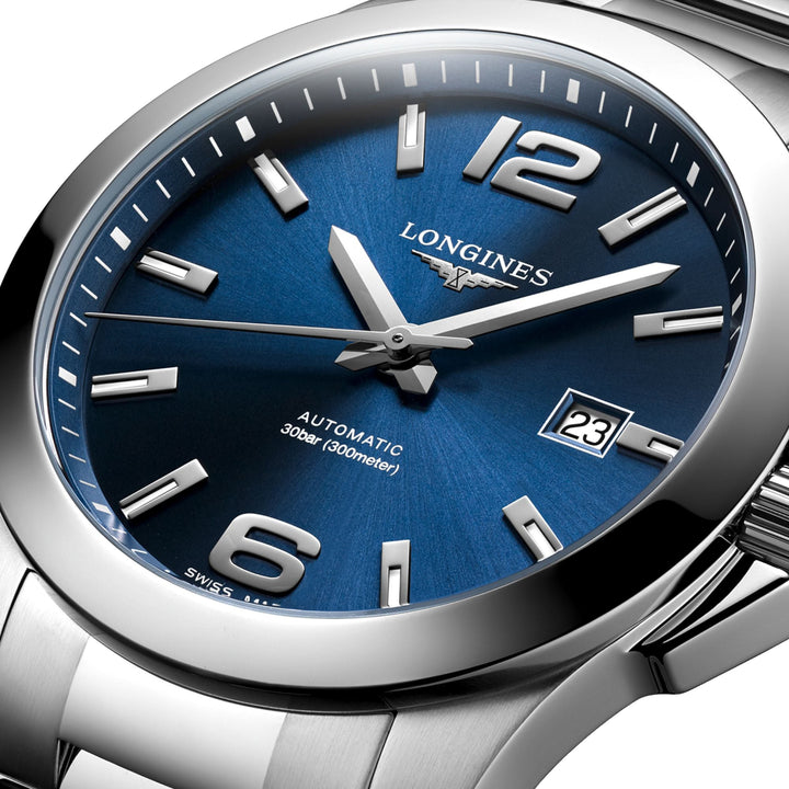 لونجين ساعة Conquest 41MM الأزرق التلقائي الفولاذ L3.777.4.99.6