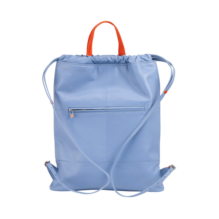 حقيبة دودو في ساكا في جلد لأزياء حقيبة حقيبة حقيبة مع كوليس وأشرطة كتف رقيقة من الجلد